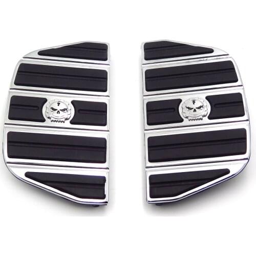 Aftermarket Free Shipping Motor Parts Skull Zombie Passenger Footboard Insert Kit For Harley TOURING Fat Boy FLHT FLT FLTR