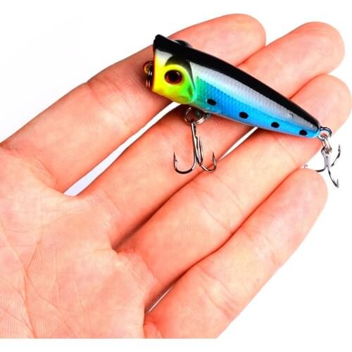 1pcs Topwater Popper Fishing Lures Mixed Colors Bait Artificial Make Good Plastic Wobbler Fishing Tackle Wholesale Pesca