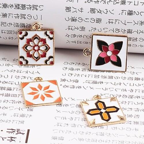 10pcs Women Earrings Girls Jewelry Vintage Trend Necklace Pendant Geometric Ethnic Style pattern Flowers Earrings Accessories