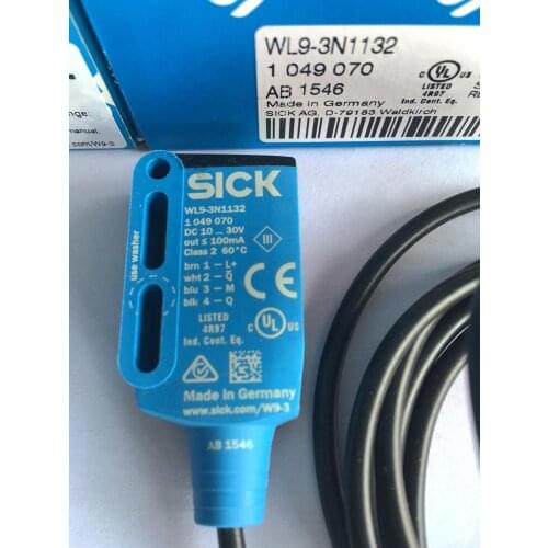 100% new original SICK mirror reflected photoelectric switch WL9-3N1132 item number 1049070