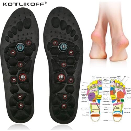 Acupressure Magnetic Massage Insoles For Foot Therapy Reflexology Pain Relief Health Massager Arch Support Shoes Soles Inserts