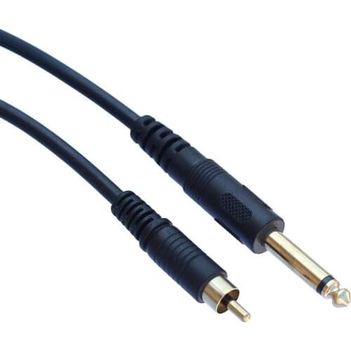 Audio Instrument Cable 6.35 (1/4") Mono Male to RCA Male Audio Cable 1.5M For Amplifier Mixer stage Sound card Microphone KTV