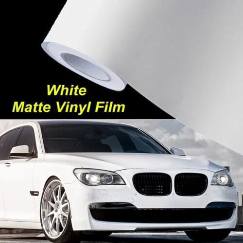 30x200cm White Car styling Matte Vinyl Film Sticker Foil Bubble Free Car Wrapping Motorcycle Automobiles