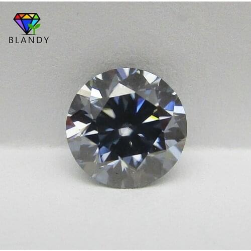 Free Shipping 1 Carat 6.5mm Grey Color Stones Round Brilliant Cut Loose Synthetic Moissanites Stone For Jewelry