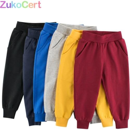 Kids Girls Boys Pants Autumn Long Trousers Children Sports Pant Casual Pants Cotton Elastic Waist Sweatpants for Boys Girls 1-9Y