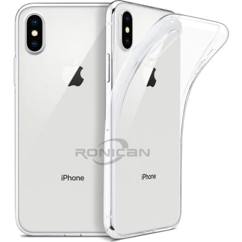 For iPhone X XS 11Pro Max XR Case Slim Clear Soft TPU Cover Support Wireless Charging for Apple 6 6s 7 8 Plus 5 5s Clear Case