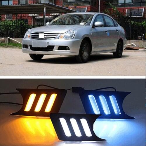 CAPQX For Nissan Sylphy 2009-2018 LED Daytime Running Light Turning Signal Lamp DRL Day Light Car-styling Front Bumper Fog Light