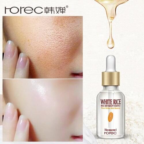 HOREC White Rice Whitening Serum Face Moisturizing Cream Anti Wrinkle Anti Aging Face Fine Lines Acne Treatment Skin Care 15ml