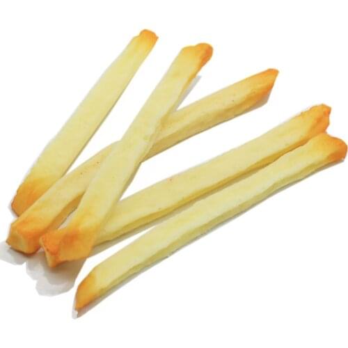 Simulation French Fries Shape Soft Cute Food Style Beads Simple Design for Decoration Kitchen Toys