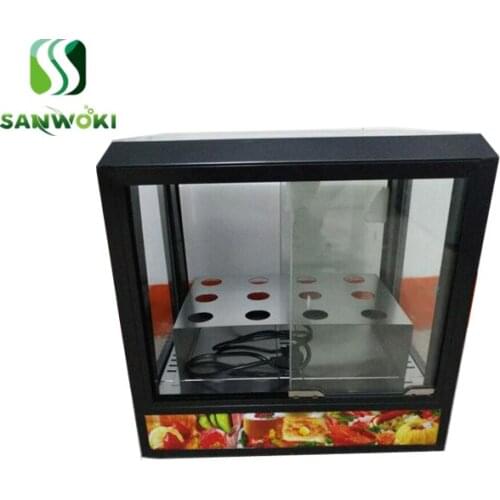 Commercial food insulation cabinet glass display pizza counter display Kono pizza cone display warmer showcase 110v220v