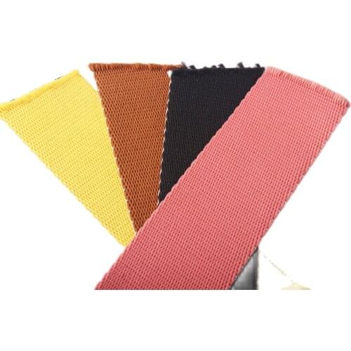 Brown Stripe Webbing 1.5inch Upholstery Webbing Shoulder Single Side Color Webbing Belt Strap Black Bag strap Making Dog Collar