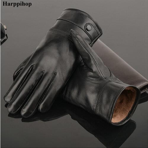 2020 leather gloves,Genuine Leather,Black,brown color,leather gloves men ,leather winter gloves warm,brand mittens
