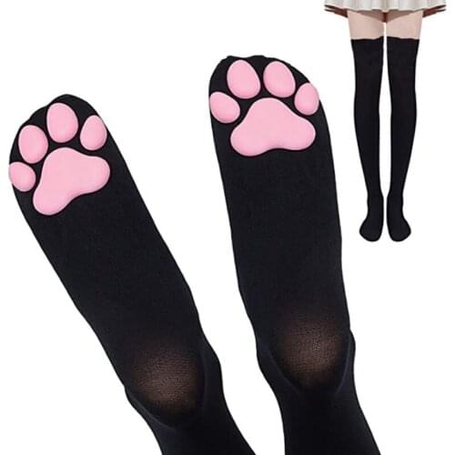 3D Cute Cats Claw Socks Stockings Lolita Over The Knee Socks Two-dimensional Anime Cosplay Ladies Thigh Socks Woman High Socks