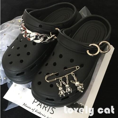 Cute bunny 2021 Croc Charms DIY Shoe Pin Decoration Simple Retro Shoes Buckle Fashion Clogs Buckle Make Your Shoes Unique