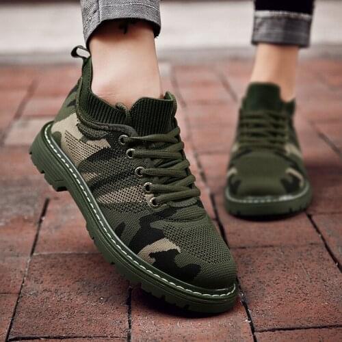 Fashion Camouflage Sneakers Women Vulcanize Shoes Flat Round Toe Mens Casual Shoes Plus Size 35-44 Sport Ladies Shoes