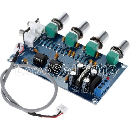 New NE5532 Stereo Pre-amp Preamplifier Tone Board Audio 4 Channels Amplifier Module 12-24V AC 5W