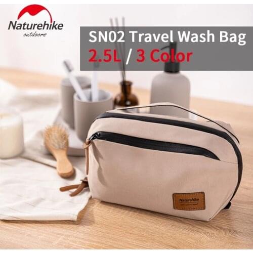 Naturehike Portable Cosmetic Bag Waterproof Polyester Cotton 2.5L Travel Wash Bag For Travel Fitness Outdoors Swimming
