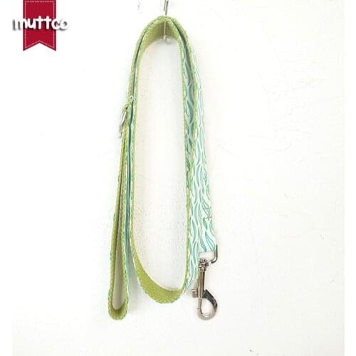 MUTTCO retailing self-design dog leash THE FLOATING LEAVES handmade poly satin and nylon 5sizes dog laesh UDL092