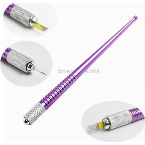 100pcs Manual Eyebrow Tattoo Pen Suitable for Round Fog/Flex needle Microblading Pen Accessory