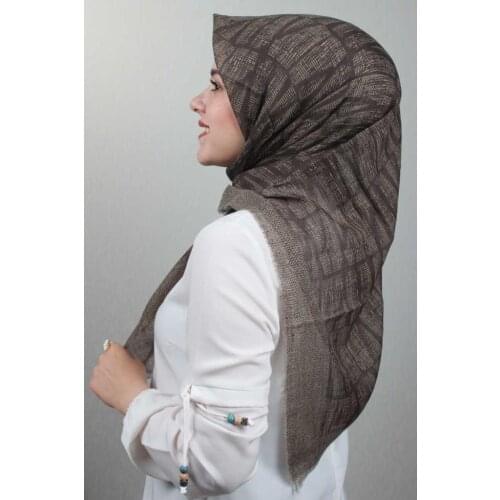 JAWEL PATTERNED LINEN FLAMLI SCARF-DESEN-38-RENK-14