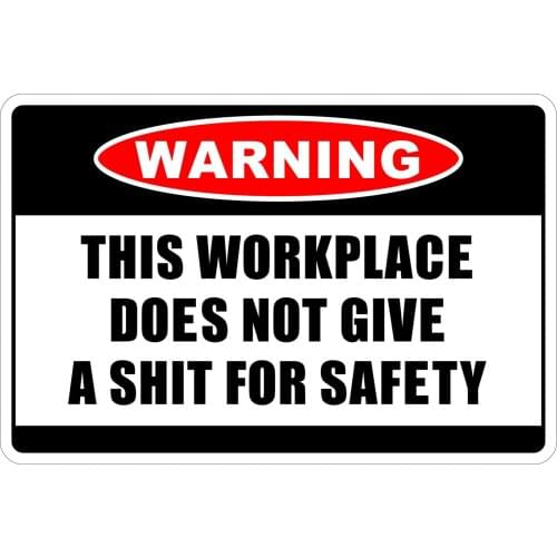 StickerPirate Workplace Doesn't Give A Sht Warning 8" x 12" Funny Metal Novelty Sign Aluminum NS 489