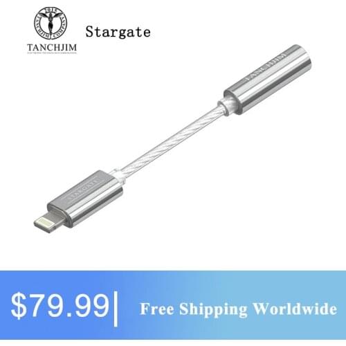 TANCHJIM Stargate MFI HD Audio Decoding line Lighting to 3.5mm Silver alloy Use for iPhone/iPad/iPod