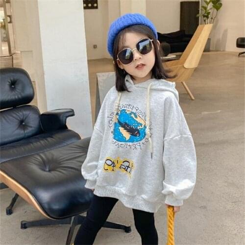 Girls' Hoodies Sweatshirts Babys Kids Coat 2021 Sweet Spring Autumn Top Toddler Pullover Beach Overcoat Outdoor Cotton Children
