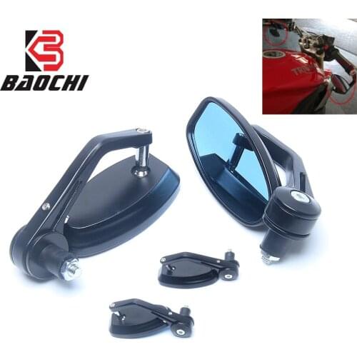 Universal Aluminium Rear Mirror 7/8" Motorbike Accesorios Moto Mirror Square Scooters Rearview Mirror Side View Mirrors Rotate