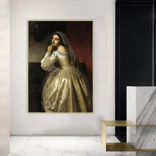 Jules Joseph Lefebvre《Portrait of a Lady》Canvas Oil Painting Artwork Aesthetic Poster Picture Wall Hanging Decor Home Decoration