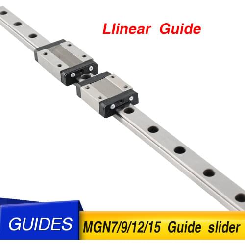 1PCS linear guide 150mm 300mm 400mm with 2pcs MGN slider MGN7C 7H MGN12C MGN12H MGN15C MGN15H