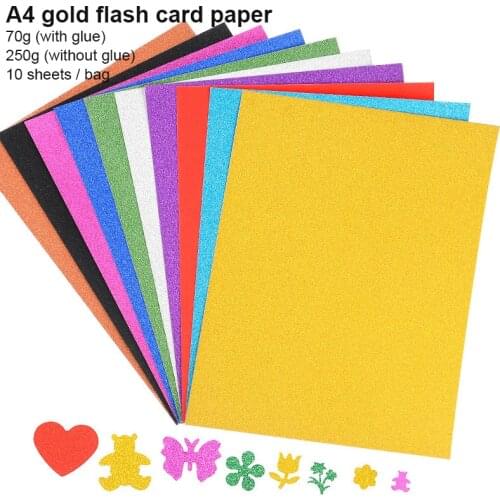 10pc/pack A4 Origami Flash Card Paper Thousand Paper Cranes Diy Clipping Craft Handmade Origami Folding Material Embrosed Paper