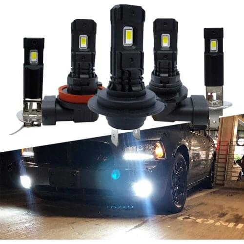 2Pcs H11 LED Bulb Super Bright 9006 H11 H8 H1 H3 LED Car Fog Lights 6000K White Driving Day Running Lamp Auto DC 12V 24V