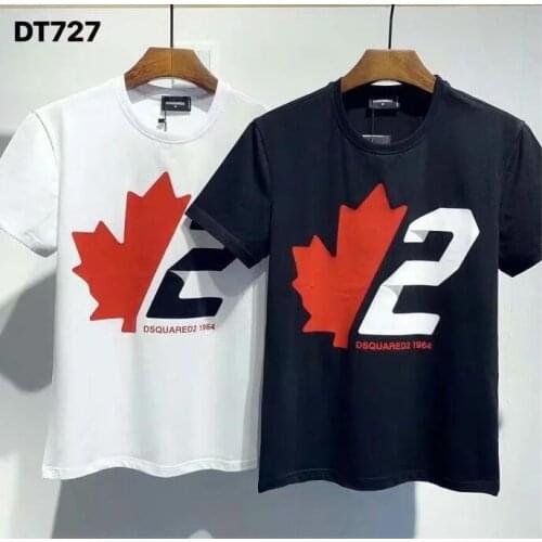 2021 Short-sleeved T-shirt Mens Printing Fashion Trend D2 Pure Cotton Summer Youth Shirt DT727