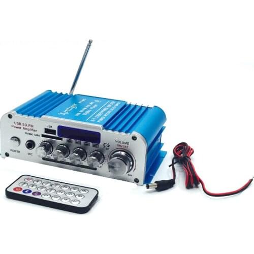 5pcs 12V 2CH HIFI Bluetooth Car Power Amplifier FM Radio Stereo Audio Music Player Support SD USB MP3 DVD Input