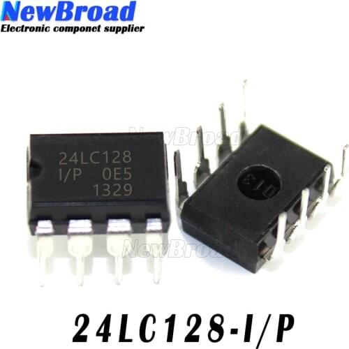 5pcs 24LC128-I/P DIP8 24LC128 DIP-8 DIP
