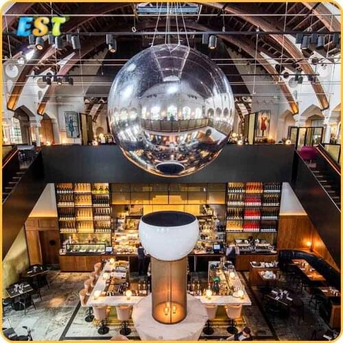 Promotion 1.2m Red Inflatable Mirror Ball / Inflatable Advertising Ball For Christmas Decoration