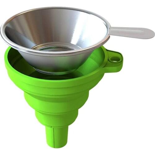 3D Printer Accessories Silicone Collapsible Funnel with Stainless Steel Resin Filter Cup for SLA DLP LCD for 3D Printer