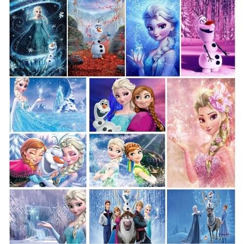 Disney Frozen Diamond Painting toys Cross Stitch Mickey Mouse Full Square Picture of Rhinestone DIY Mosaic Embroidery Full Round