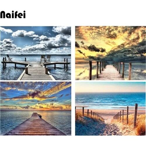 New 5D DIY Diamond Embroidery Landscape Painting full sqauare round Drill Diamond Scenery Sundown picture Rhinestone home Decor