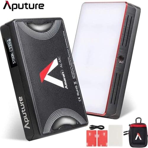 Aputure AL-MC MC RGBWW Portable Film Mini Light HSI Full Color Control 3200K-6500K HSI/CCT/FX Lighting Effect Sidus Link App