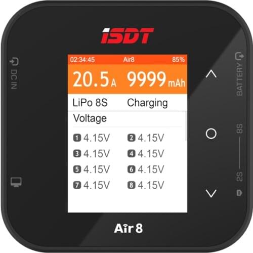 ISDT Q8 500w XT60 female to XT60 male Pocket Smart Digital 2-8s Lipo Battery Balance Charger With AdapterFor RC DIY Multicopter