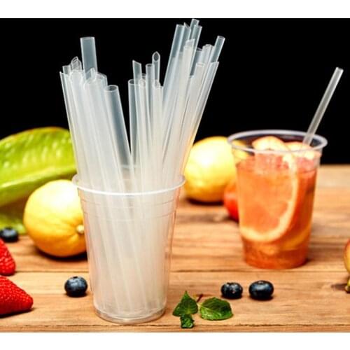 100pcs10x190mm Large Drinking Straws For Pearl Bubble Milk Tea Smoothie Party Plastic Bar Accessories