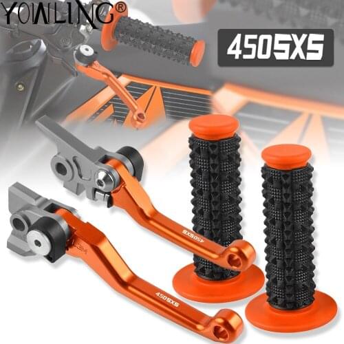 For 450SXS 450 SXS 2005 2006 2007 2008 Motorcycle CNC Aluminum Dirt Bike Brake Clutch Levers 7/8'' Rubber Handle Bar Accessories