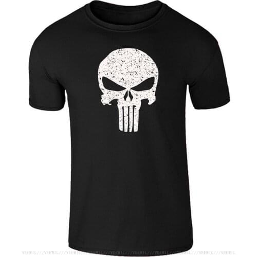 Punisher Skull Mens Gym Breathable T Shirt Muscle Workout Fitness Bodybuilding Tshirt Cool Casual Pride T-shirt