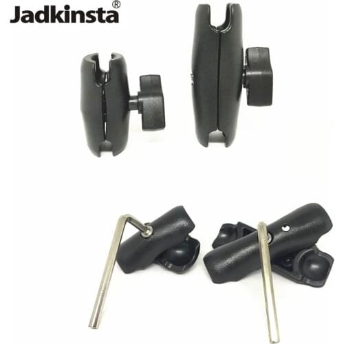 Jadkinsta 1 inch Ball Mount Double Socket Arm for Gopro Photography Motorcycle Ballhead Arms Adapter