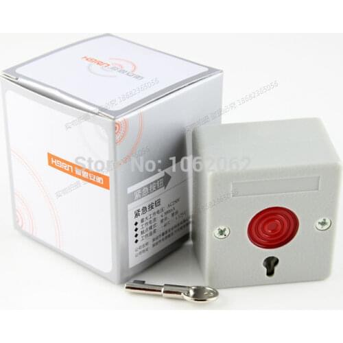 Emergency Panic Button Fire Switch NO NC COM Security Key Reset for Home Office