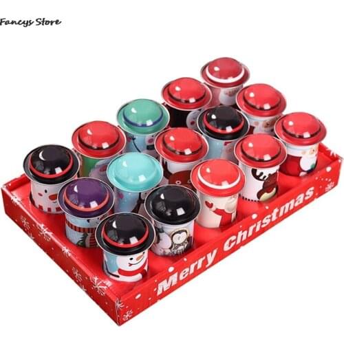 Santa Candy Box Tin Tin Can Christmas Eve Gift Packaging Box Random Elk Penguin Snowman Decoration Childrens Gifts Halloween