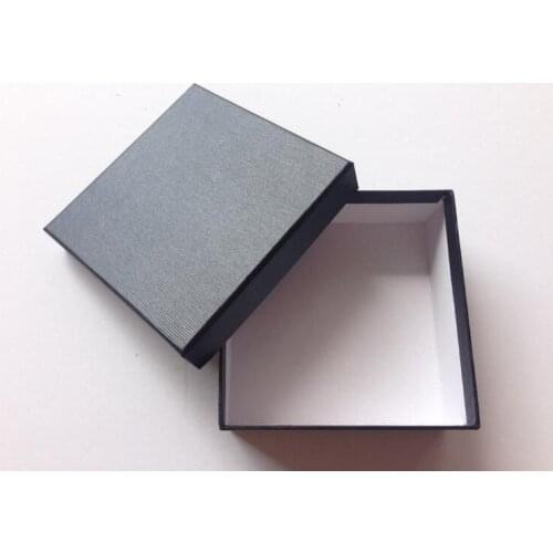 120pcs/lot Belt Box 12.5x12.5x4.5cm Black Square Belt Packing Boxes Gift Box Jewelry Packaging Carrying Storage Box Wholesale