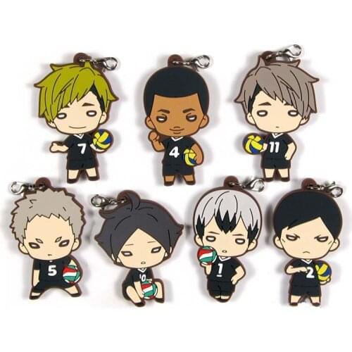 Haikyuu Fashion Anime Key Chain Figure Cartoon Keyring Keychain Keyholder Accessories Unisex Gifts