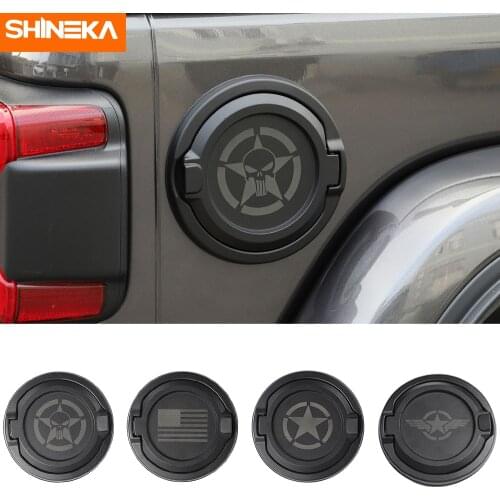 SHINEKA Tank Covers for Jeep Wrangler JL 2019 Unlimited 2 4 Door Gas Tank Cap Fuel Filler Door Cover For Wrangler JL 2018-2021